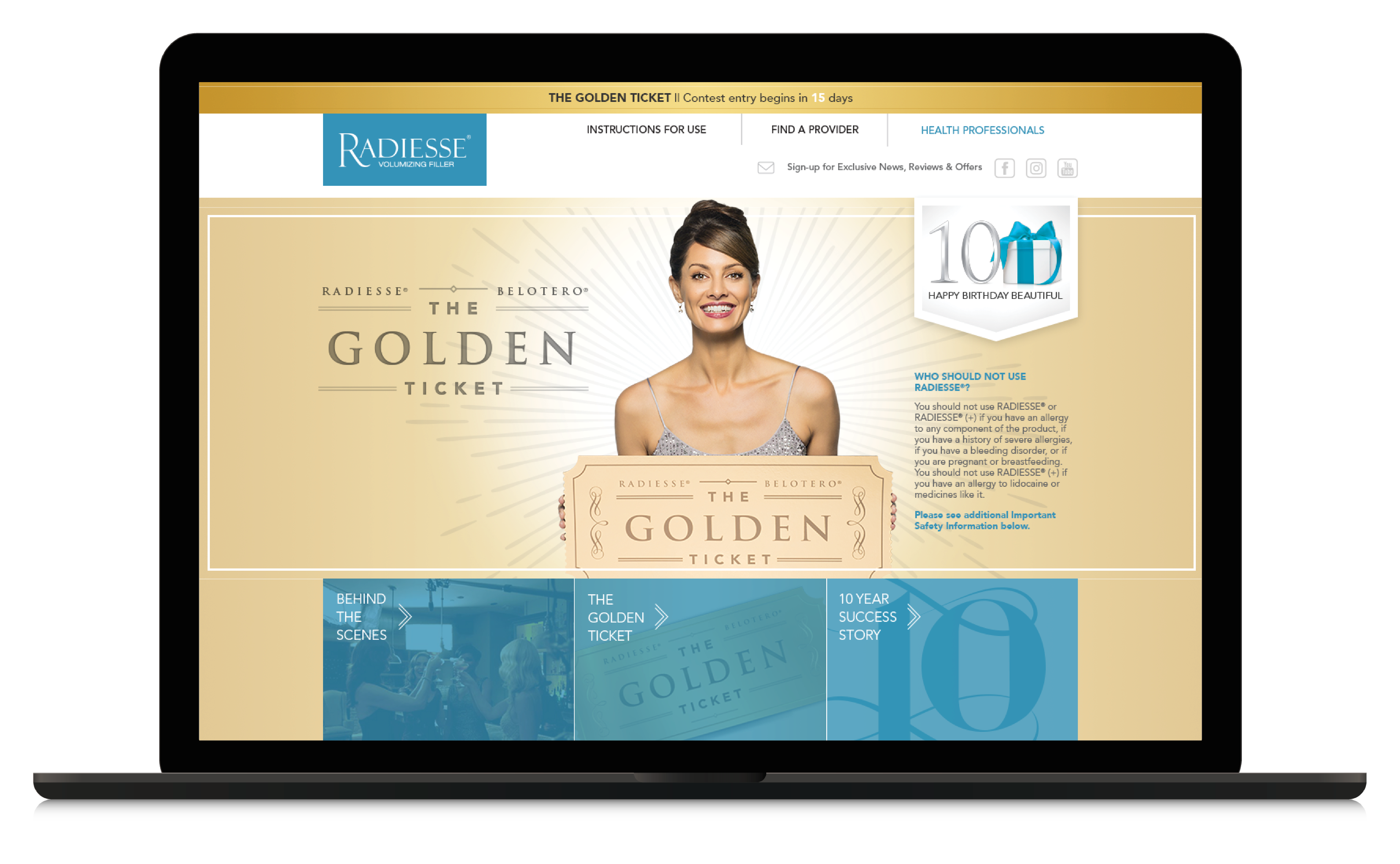 With Age Comes Beauty  website mock-up